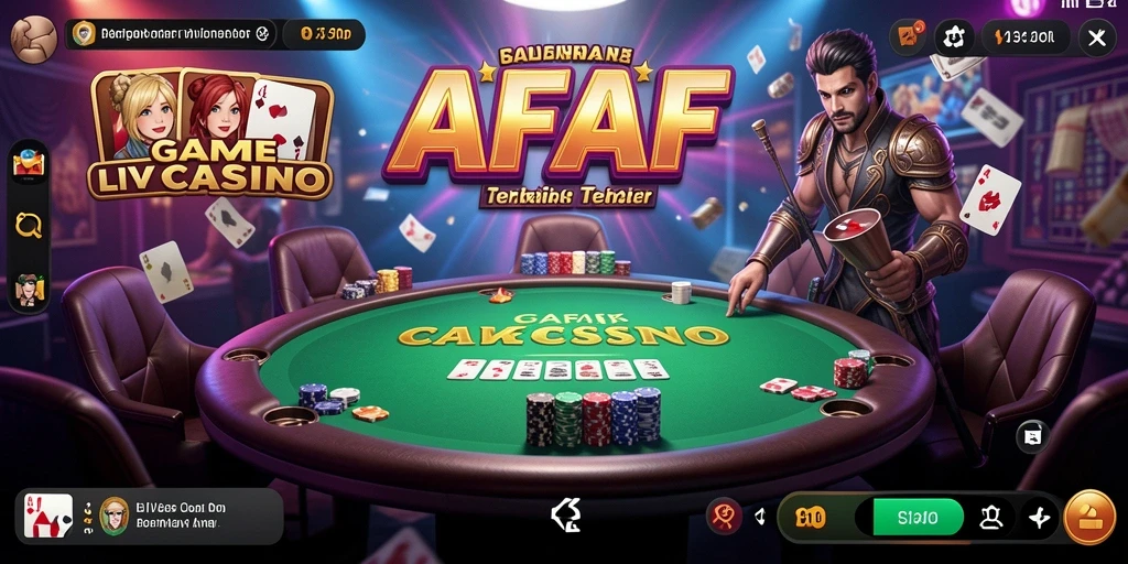 Screenshot AFAF menunjukkan pengalaman Live Casino yang mendebarkan dan interaktif.