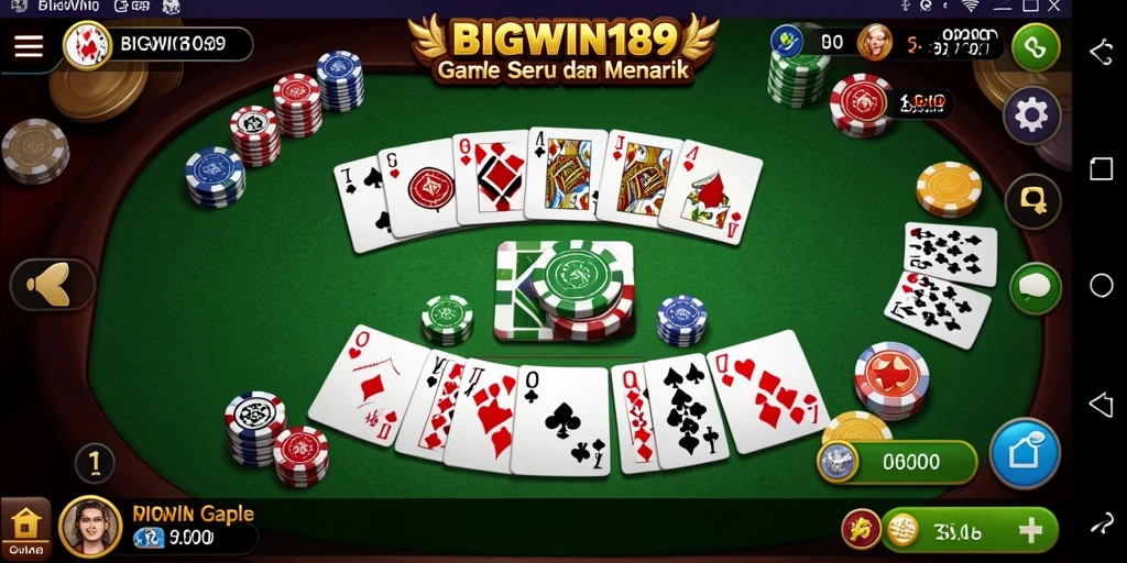 Tampilan gameplay seru di BIGWIN189 saat bermain Gaple.