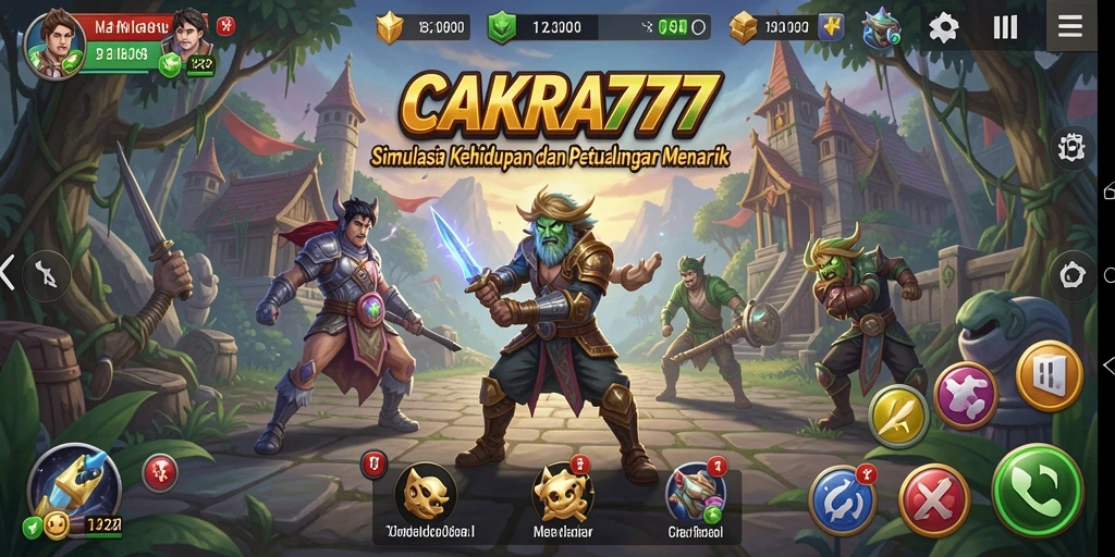 Tampilan gameplay CAKRA777 yang menakjubkan dan penuh aksi.