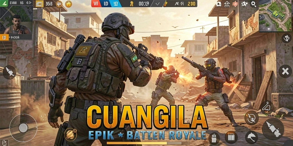 Gameplay intens di CUANGILA dengan banyak aksi seru.