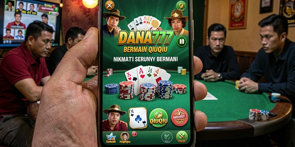Screenshot gameplay DANA777 yang menampilkan aksi seru permainan QiuQiu.