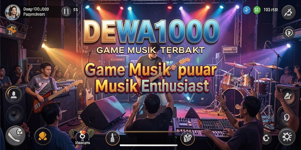 Gameplay DEWA1000 menampilkan pemain yang menikmati musik.