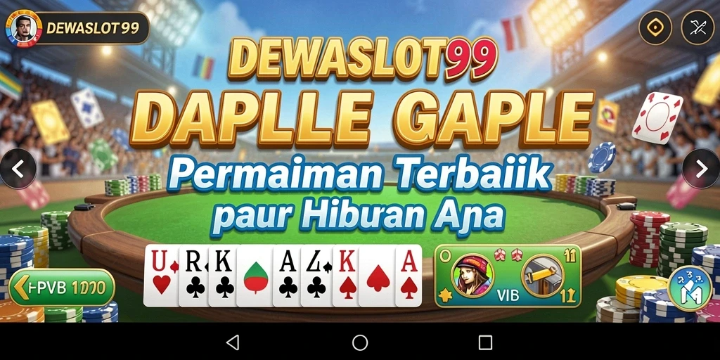 Tampilan screenshot gameplay DEWASLOT99 dengan aksi seru Gaple.