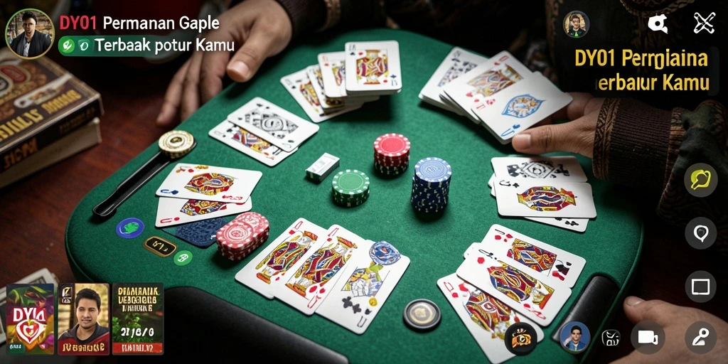 Screenshot menunjukkan gameplay seru dari permainan Gaple.