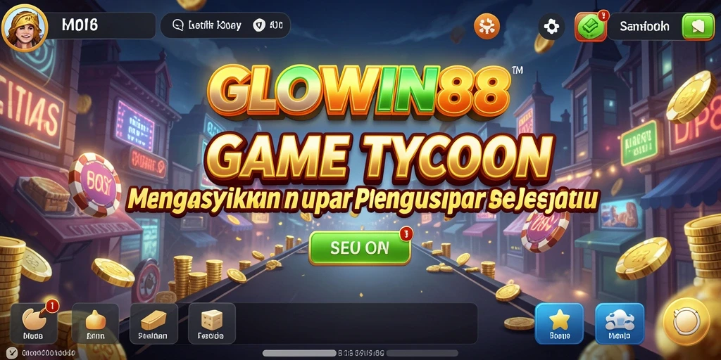 Tampilan gameplay GLOWIN88 yang menarik dan penuh strategi Tycoon.