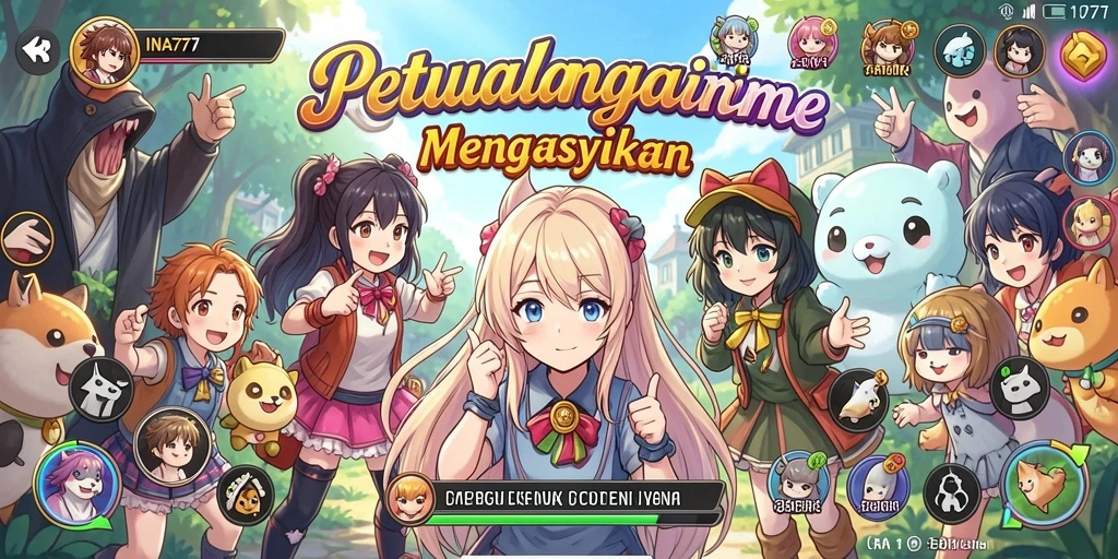 Screenshot gameplay INA777 menampilkan karakter Anime dalam aksi yang menegangkan.