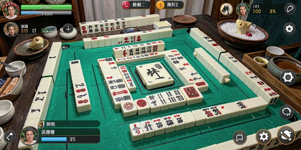 Screenshot gameplay LG111 menampilkan keseruan bermain Mahjong.