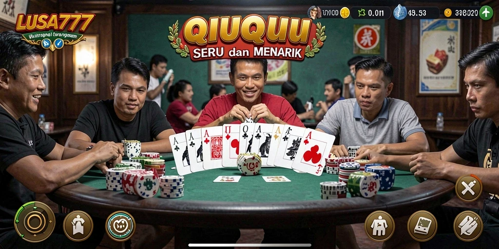 Tampilan gameplay QiuQiu yang mendebarkan di LUSA777.