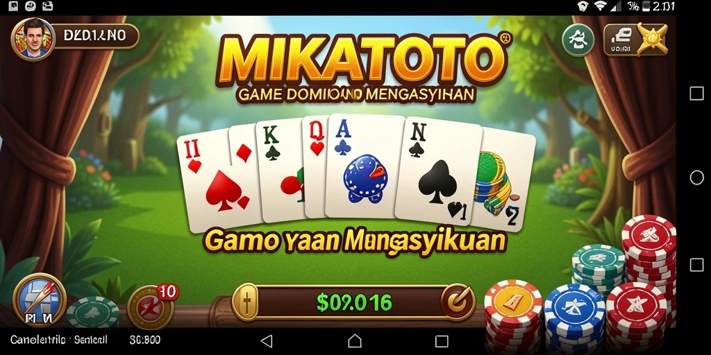 Screenshot utama MIKATOTO menampilkan gameplay seru permainan Domino.