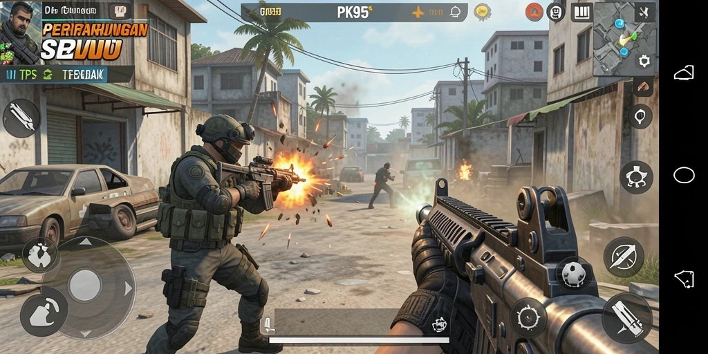Gameplay seru dalam PK95 dengan aksi TPS yang menegangkan.