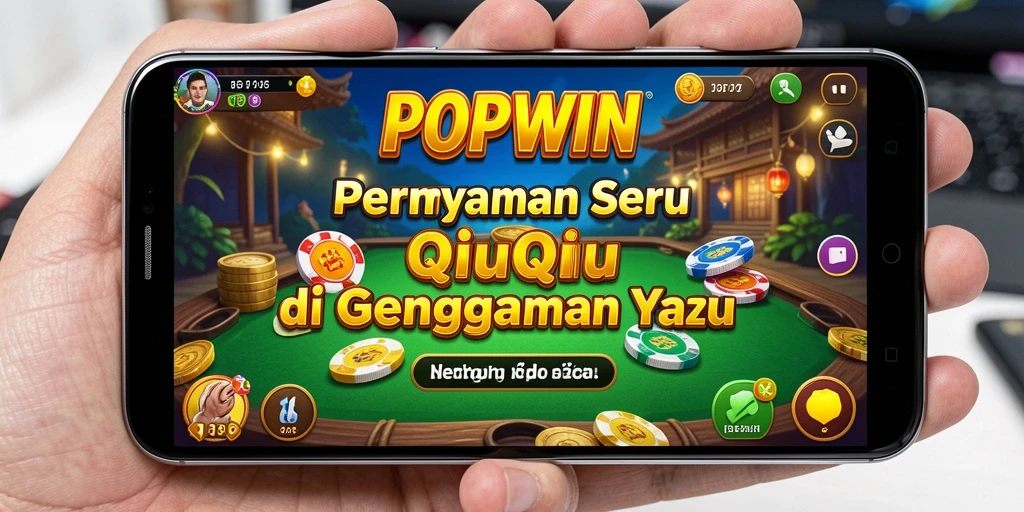Tampilan gameplay seru dalam POPWIN dengan aksi QiuQiu menarik.