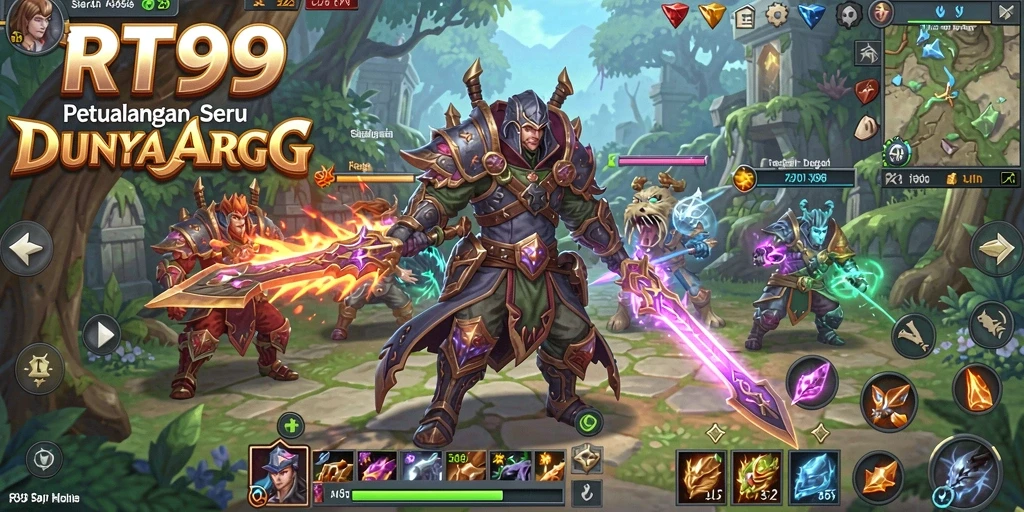 Screenshot gameplay RT99 menampilkan aksi petualangan yang mendebarkan.
