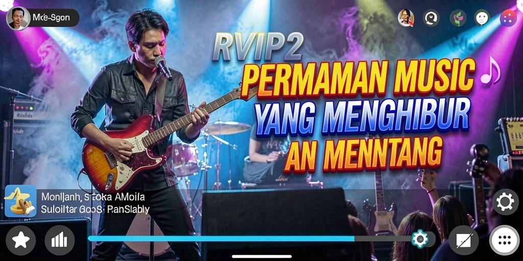 Tampilan menarik dari gameplay RVIP2 yang penuh dengan musik dan tantangan.