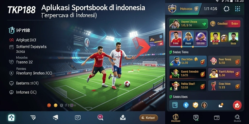 Tampilan utama TKP188 dengan berbagai pilihan taruhan olahraga.