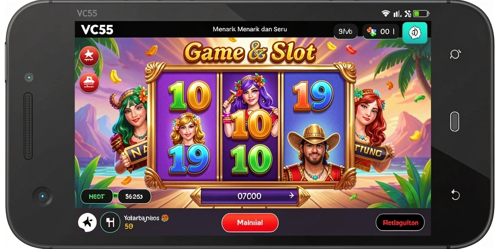 Gameplay menarik VC55 dengan tema slot yang beragam.
