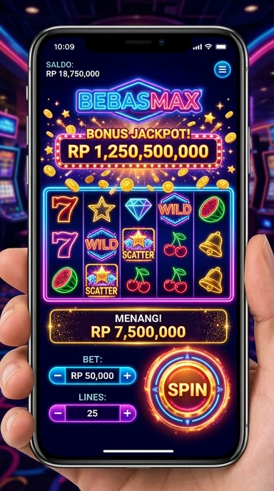 Tampilan antarmuka pengguna bebasmax yang menarik dan sederhana.